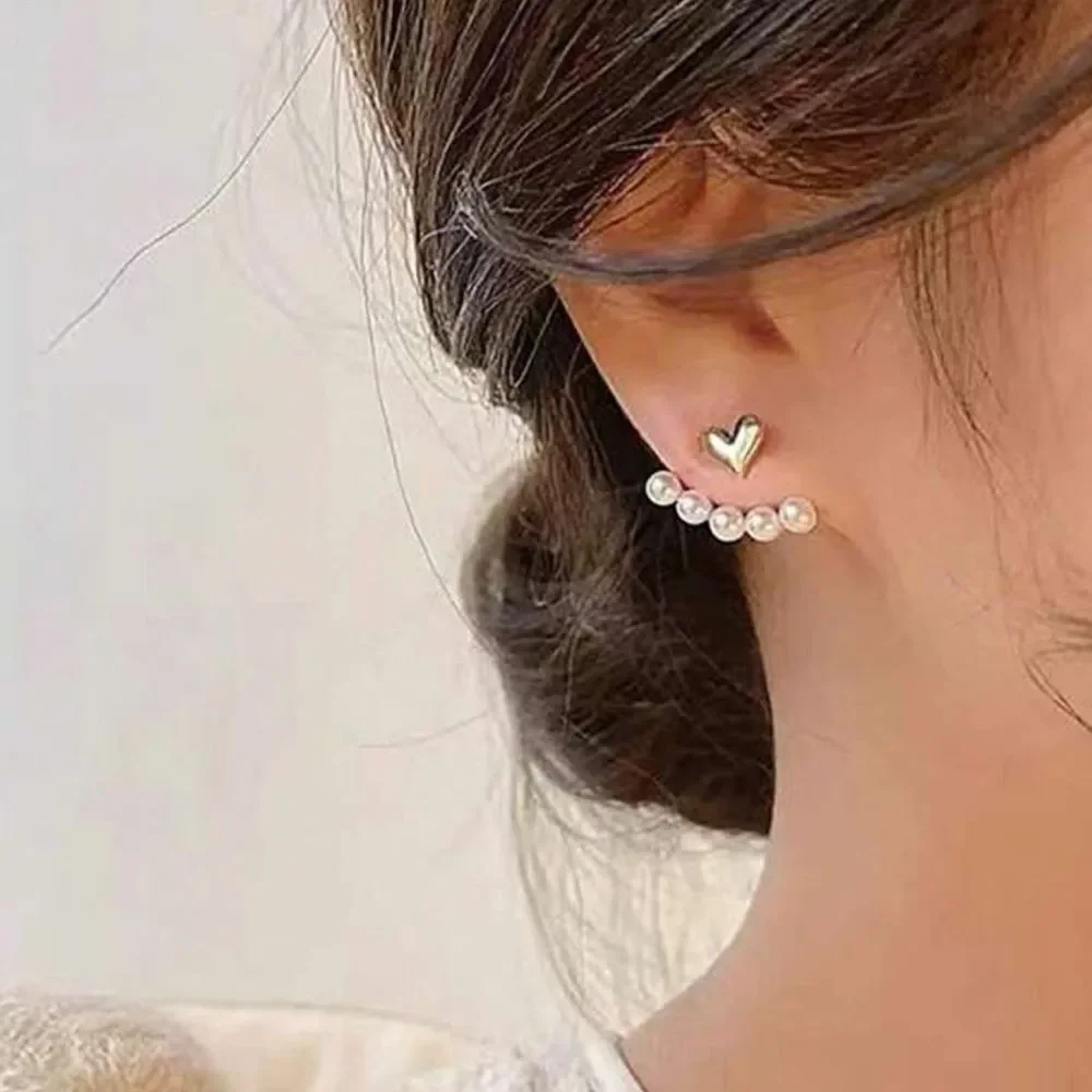 heart  pearl earrings H200